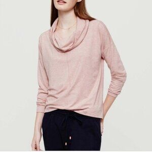 Lou & Grey > Pink Cowl Neck Sweatshirt Medium